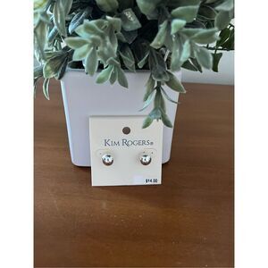 Brand New - Kim Rogers Silver Ball Stud Eartings